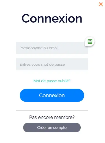 Connexion des membres du Flush Casino