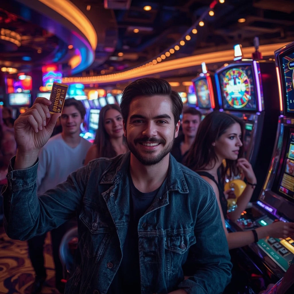 une personne tenant un bonus Flush Casino